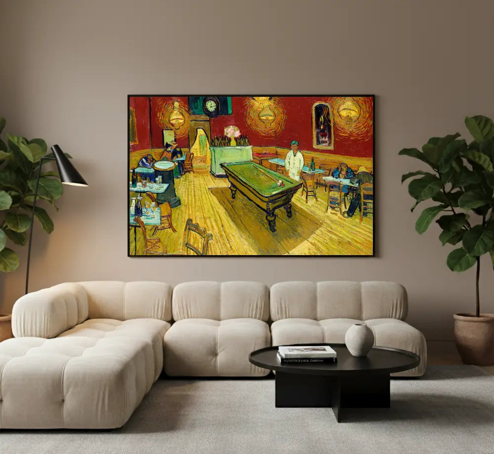 caffe di notte van gogh quadro su tela quadri moderni per soggiorno design contemporaneo colori intensi