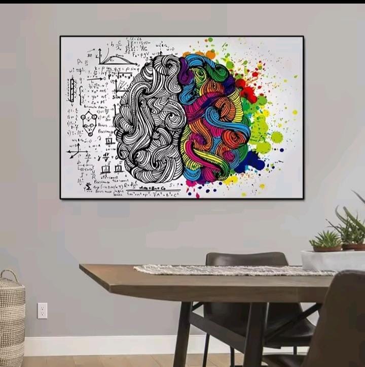 Quadro “Dualità della Mente”: composizione astratta su tela che rappresenta la mente in tensione tra opposti.