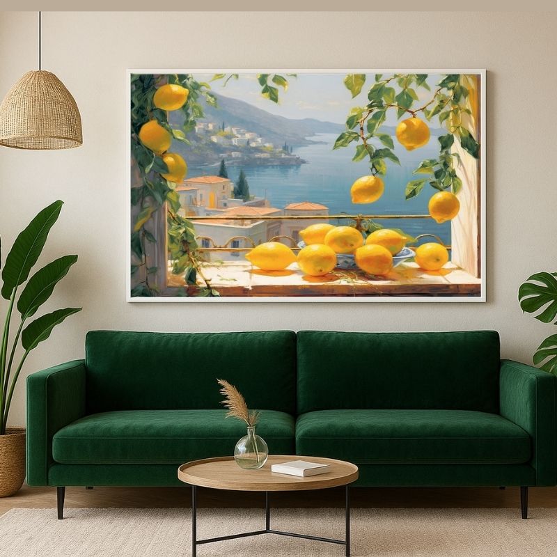 Quadro “Respiro D’Estate”: stampa su tela con atmosfera estiva e colori caldi.