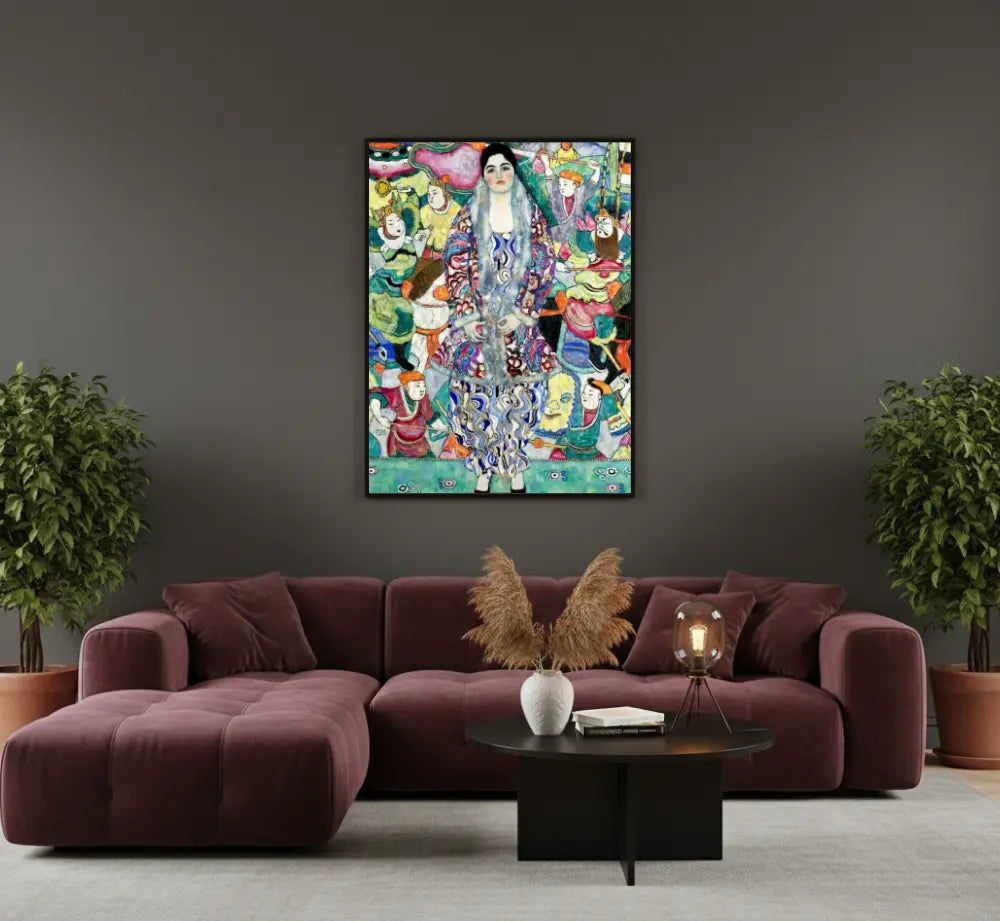 quadro ritratto friedericke maria beer klimt stampa su tela elegante arte decorativa soggiorno raffinato