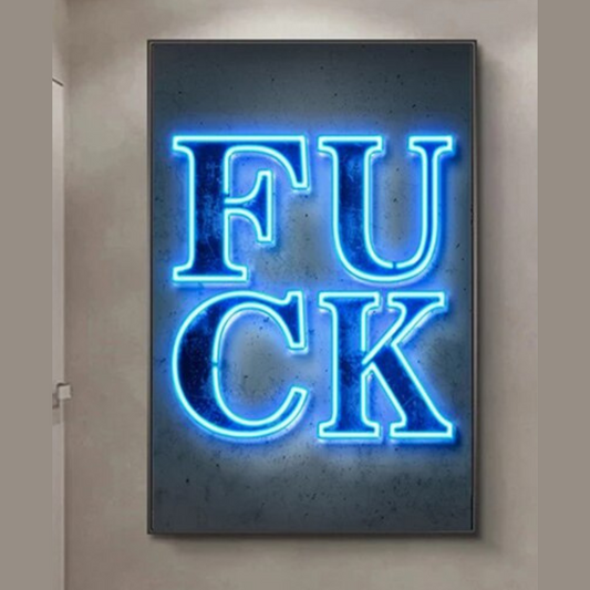 Stampe e quadri su tela moderni Fuck Neon