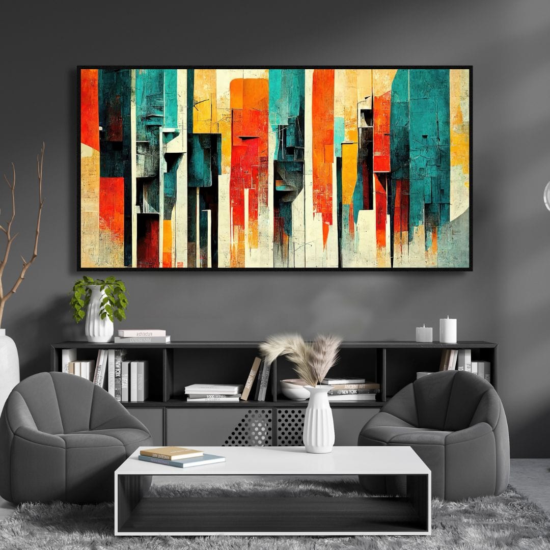 Abstract colorful geometric gradients