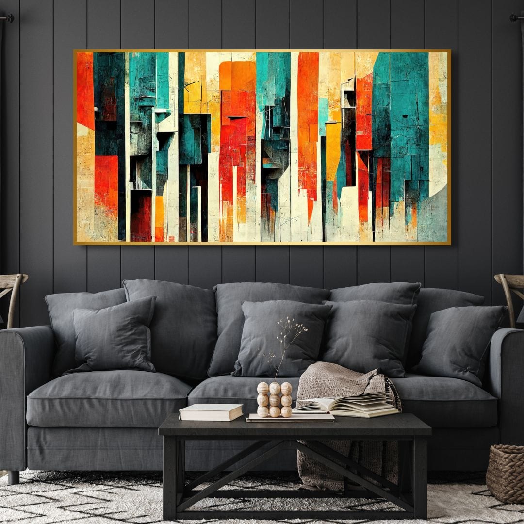 Abstract colorful geometric gradients