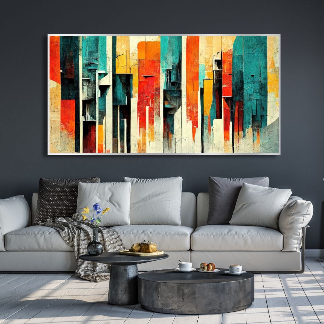 Abstract colorful geometric gradients