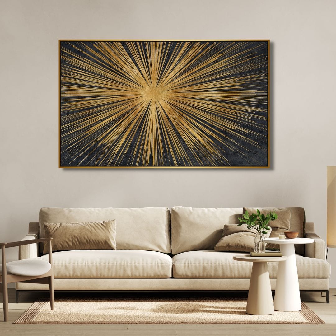 Abstract gold lines