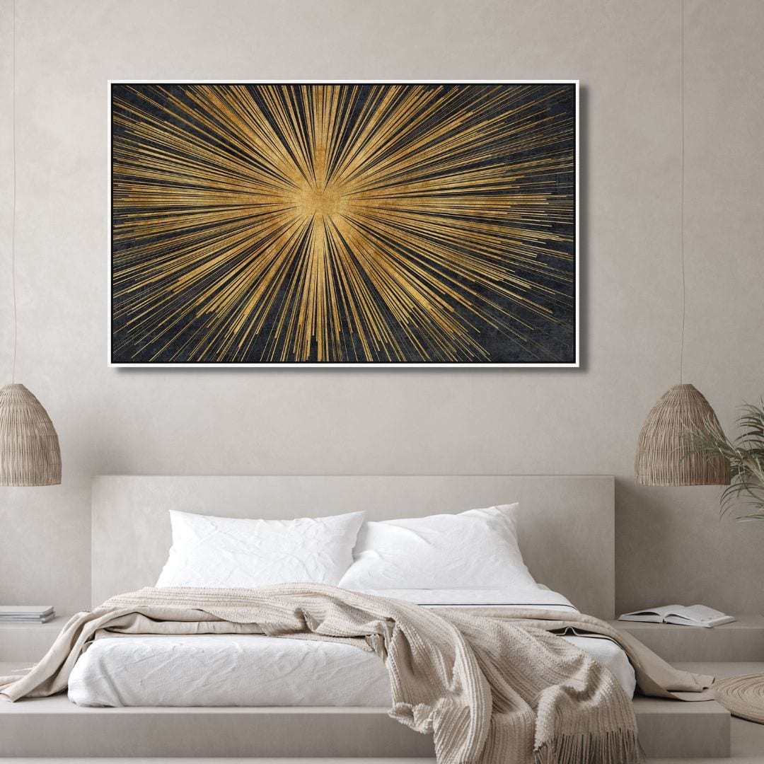 Abstract gold lines