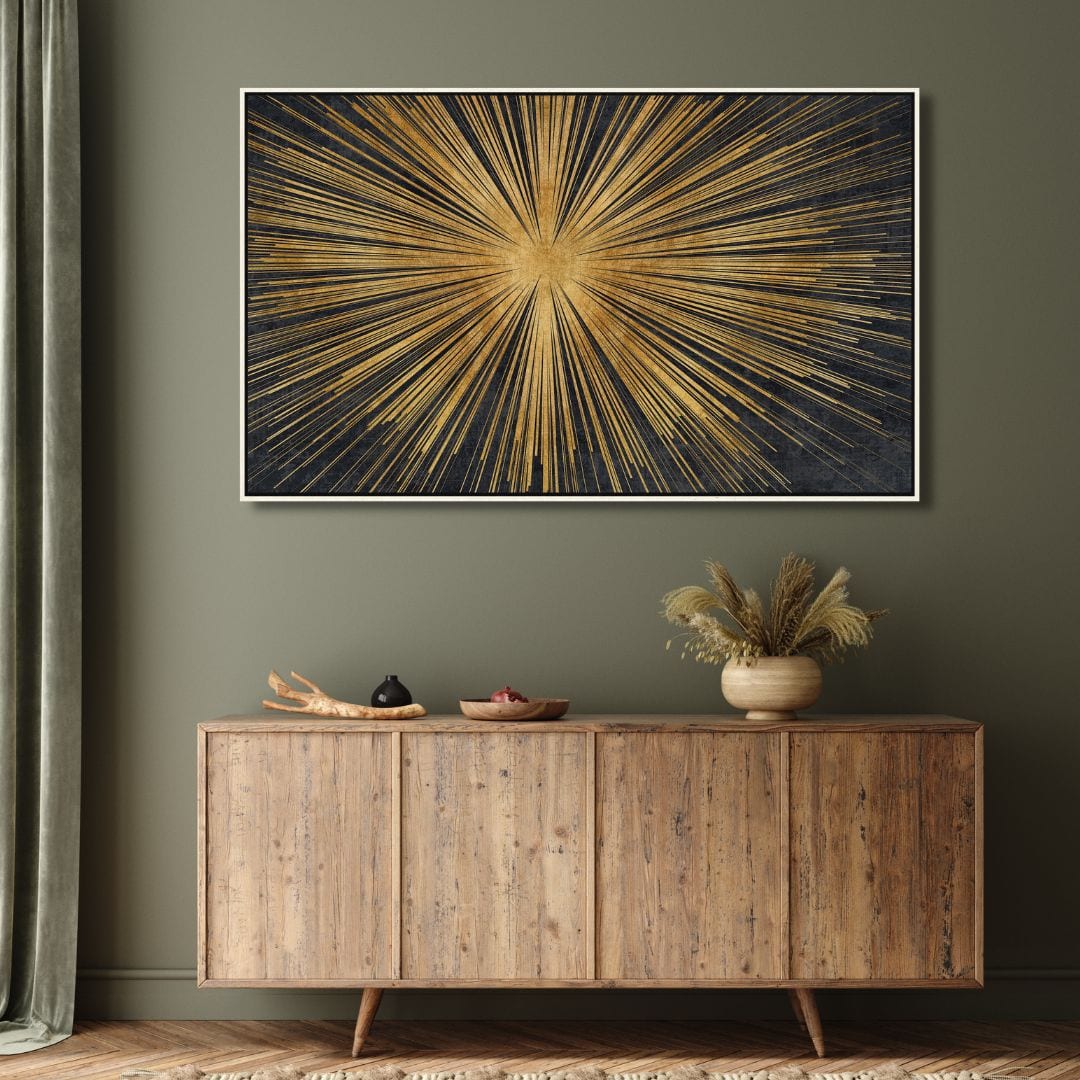 Abstract gold lines