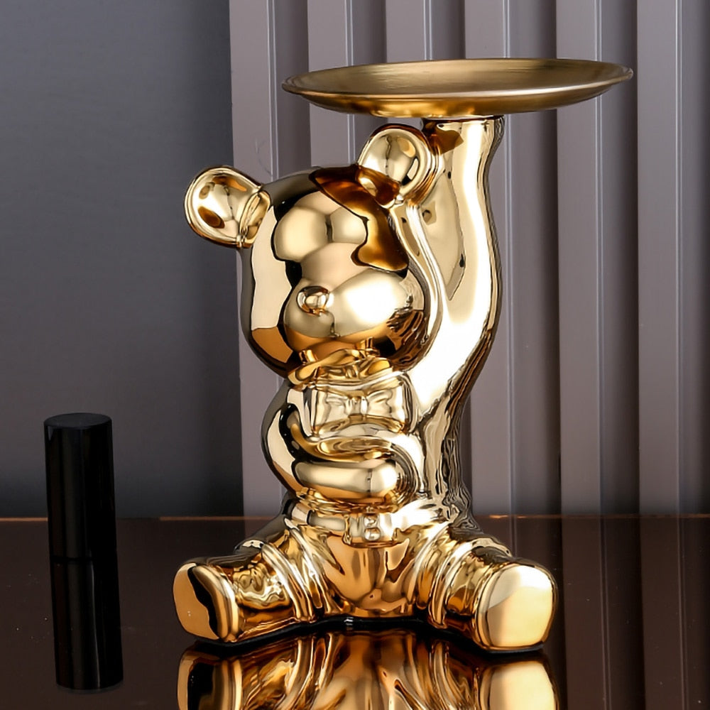 Sitting piggy bank teddy bear