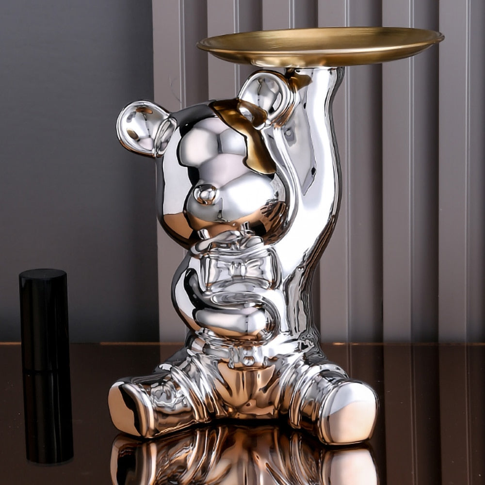 Sitting piggy bank teddy bear