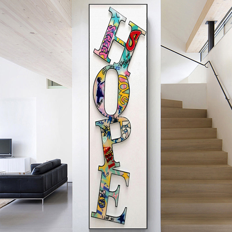 Hope Graffiti, un'opera d'arte urbana che raffigura la parola "speranza" in graffiti colorati per arredare la tua casa