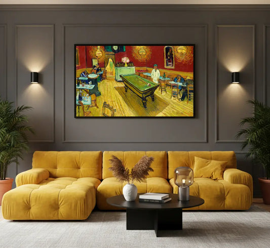 caffe di notte van gogh quadro su tela quadri moderni per soggiorno design contemporaneo colori intensi