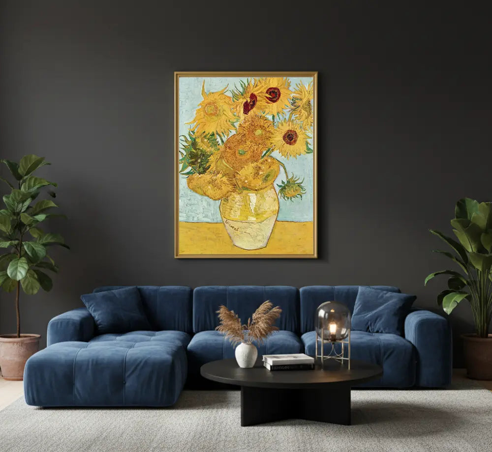 i girasoli van gogh quadro su tela quadri moderni per soggiorno design floreale colori gialli