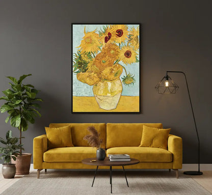 i girasoli van gogh quadro su tela quadri moderni per soggiorno design floreale colori gialli