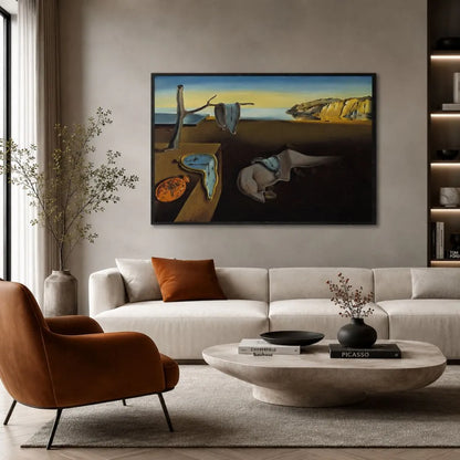 quadro che raffigura l'opera di salvador dalì con orologi molli e percezione del tempo alterata