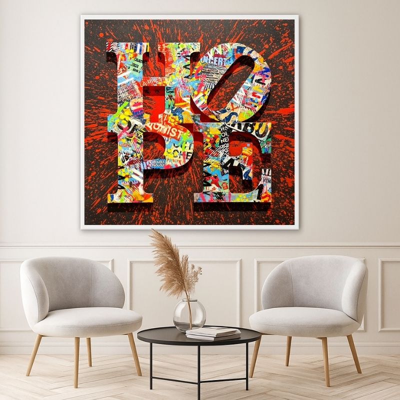Quadro su tela moderno con scritta  Hope in stile Pop Art