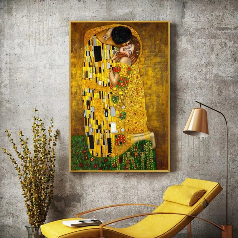 Quadro su tela del bacio di Klimt