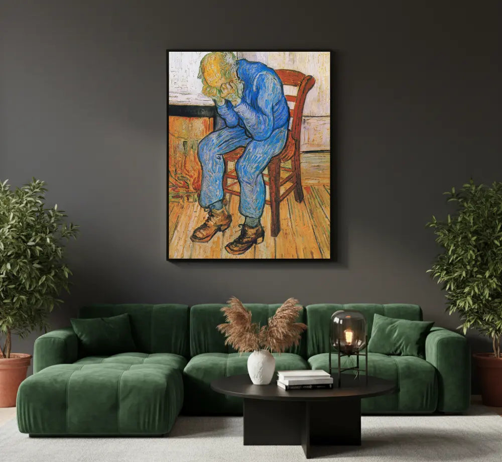 vecchio che soffre van gogh quadro su tela quadri moderni per soggiorno arte intensa design contemporaneo