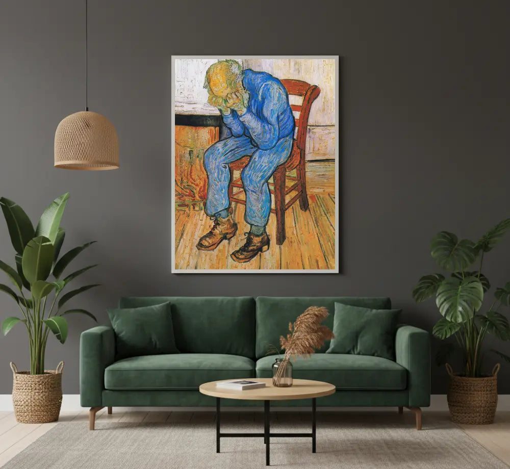 vecchio che soffre van gogh quadro su tela quadri moderni per soggiorno arte intensa design contemporaneo