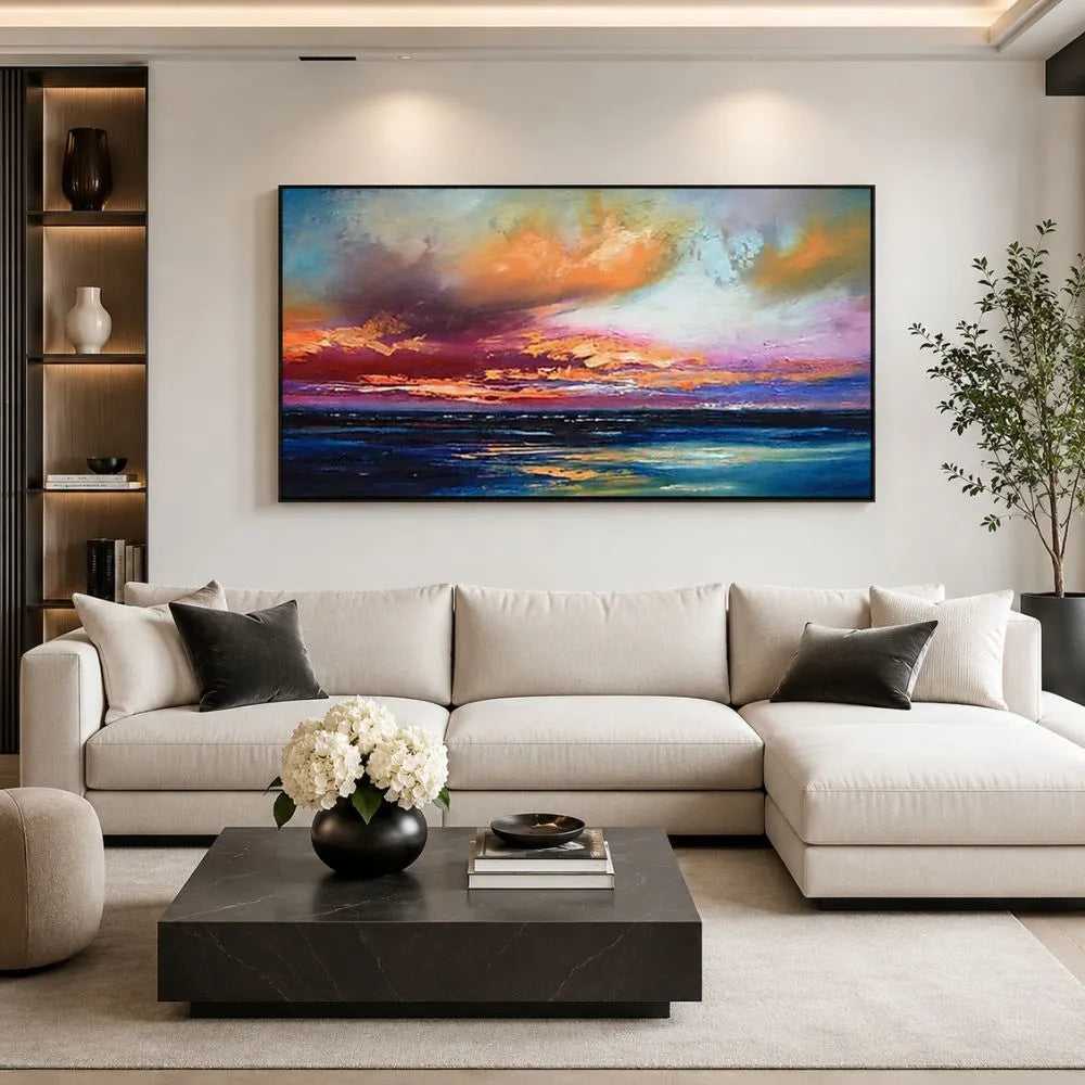 Immensità al tramonto – stampa artistica su tela per soggiorno e camera da letto
