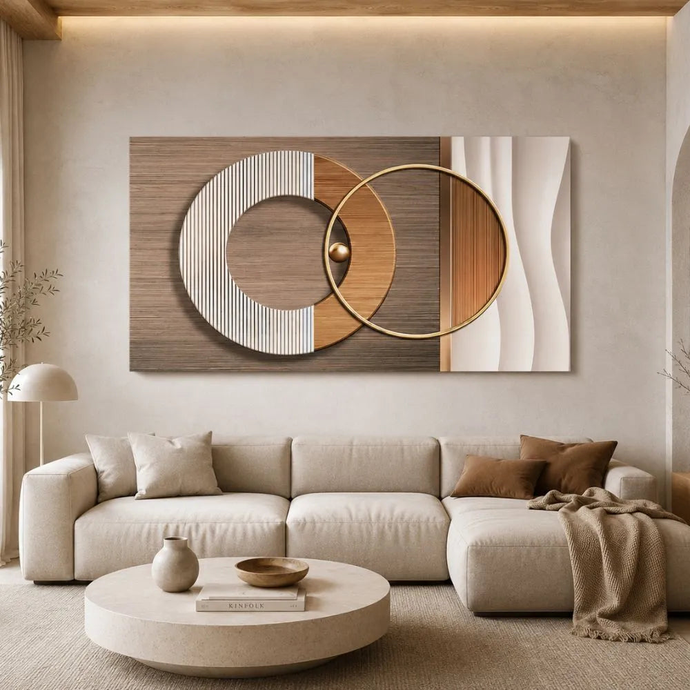 Intreccio Moderno – quadro astratto su tela con linee e forme intrecciate, stile contemporaneo Made in Italy
