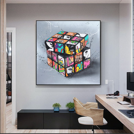 Rubik's cube graffiti